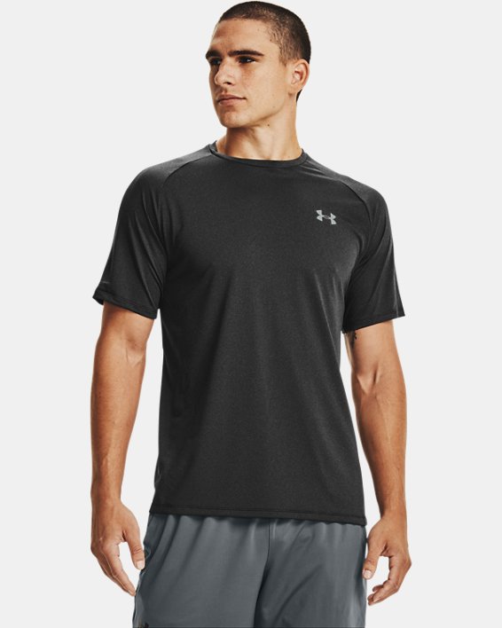 Men's UA Tech™ 2.0 Textured Short Sleeve T-Shirt, Black, pdpMainDesktop image number 0